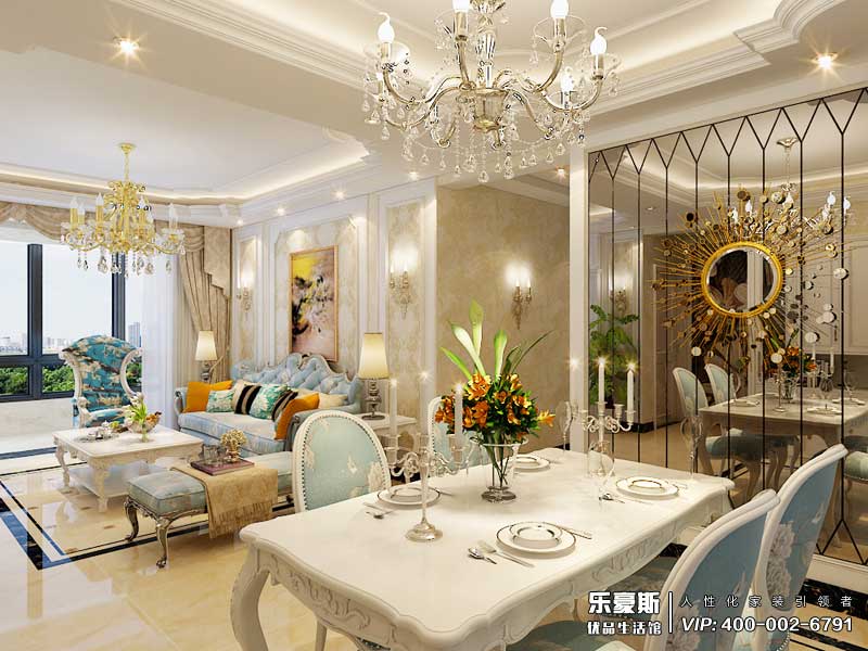 觀峰嘉邸簡歐風(fēng)格裝修效果圖