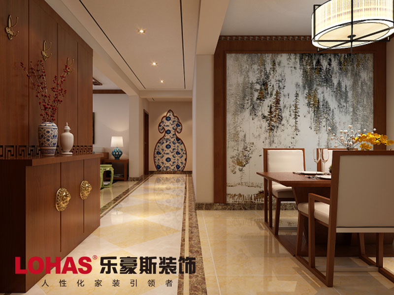 翰唐124平米四室新中式風格效果圖