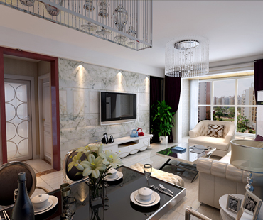 萬達92平米兩室兩廳簡約風格