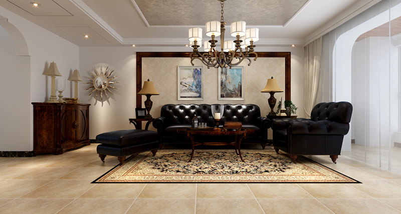 上東紅郡170平米三室兩廳兩衛(wèi)美式風(fēng)格