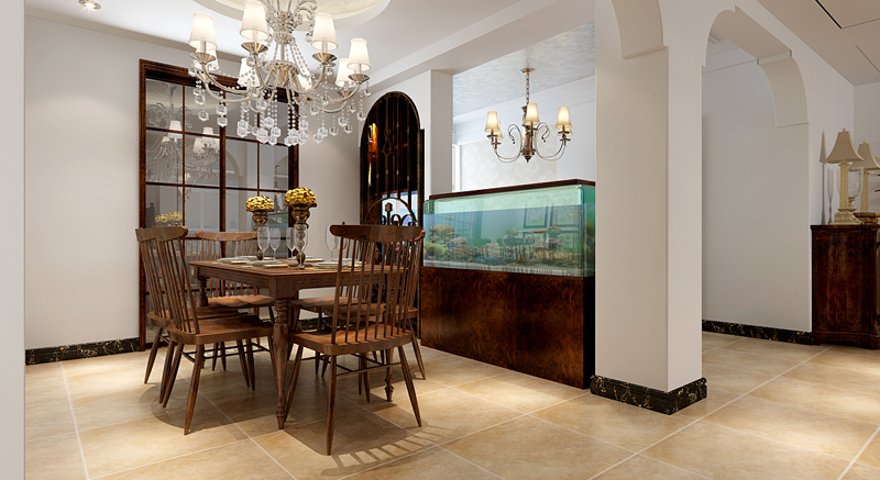 上東紅郡170平米三室兩廳兩衛(wèi)美式風(fēng)格