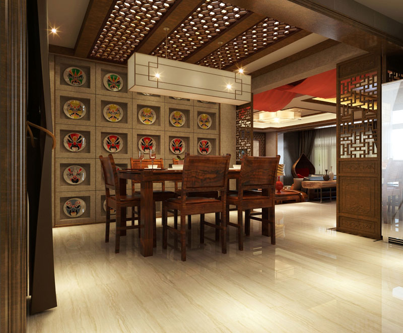 七十九號院小區(qū)148平米三室兩廳新中風(fēng)格