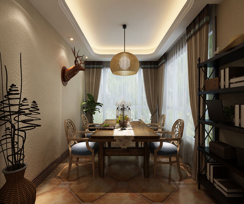 藍(lán)山印象148㎡三室兩廳美式風(fēng)格