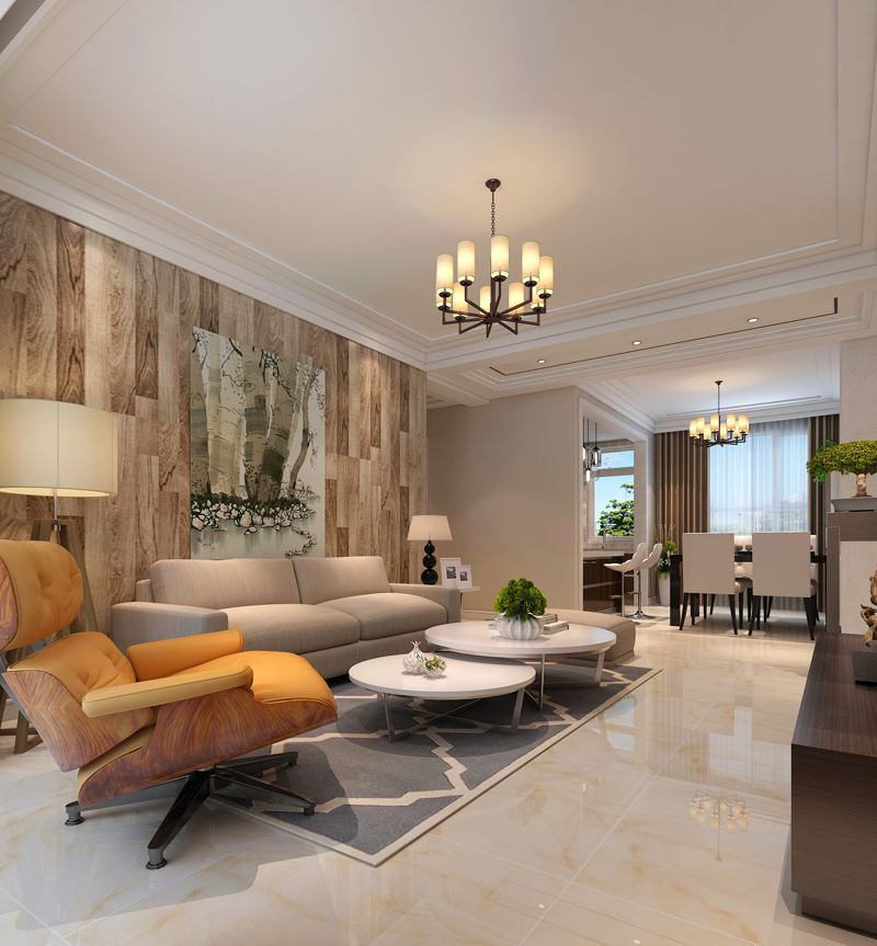 眾美綠都113平米三室兩廳現(xiàn)代簡約