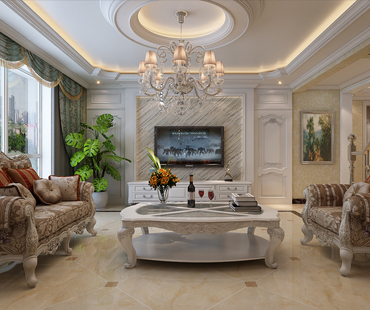 正定墅洋居禮245平米三室兩廳四衛(wèi)歐式風(fēng)格裝修效果圖