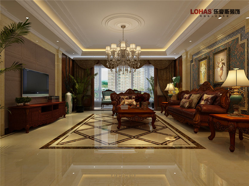 陽光東尚400平米美式裝修 陽光東尚400平米美式裝修