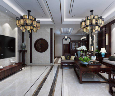原河名墅400平米別墅新中式風格