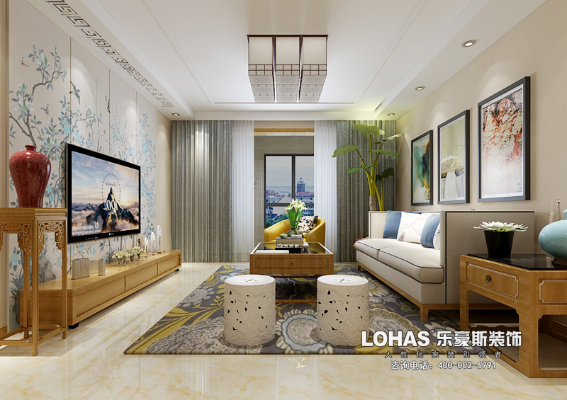 啟銳園三室兩廳135㎡新中式風(fēng)格