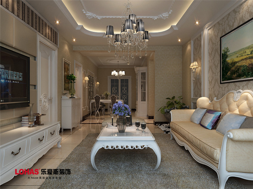 昆侖·正和苑135平歐式風格裝修效果圖