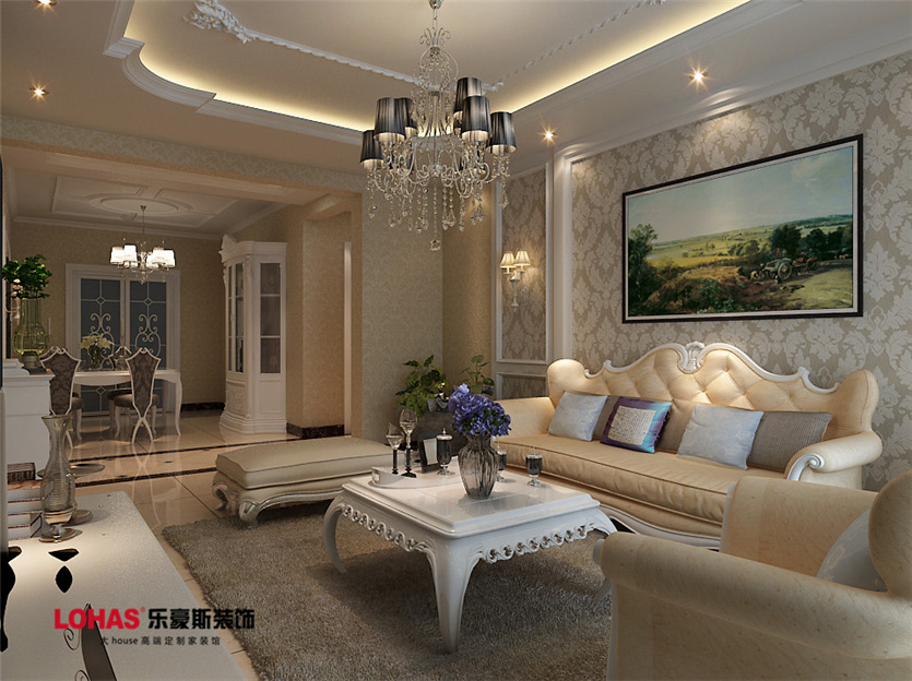 昆侖·正和苑135平歐式風格裝修效果圖