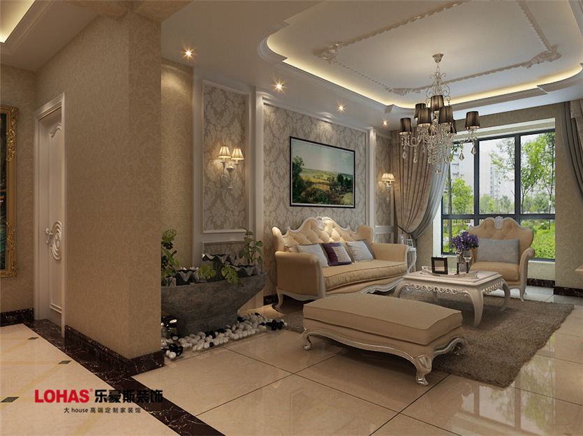 昆侖·正和苑135平歐式風格裝修效果圖