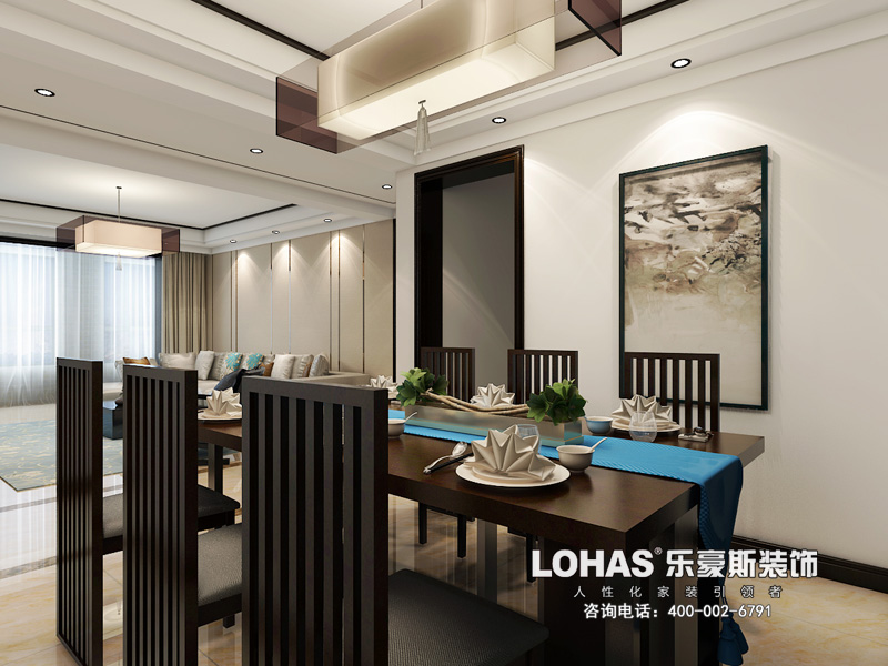 啟銳園小區(qū)135三室兩廳新中式簡(jiǎn)約風(fēng)格