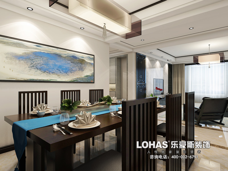 啟銳園小區(qū)135三室兩廳新中式簡(jiǎn)約風(fēng)格