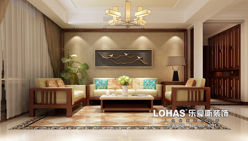 盛世御城160平米三室兩廳新中式風(fēng)格