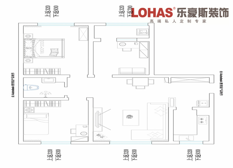 東風(fēng)小區(qū)103平三室兩廳宜家裝修效果圖