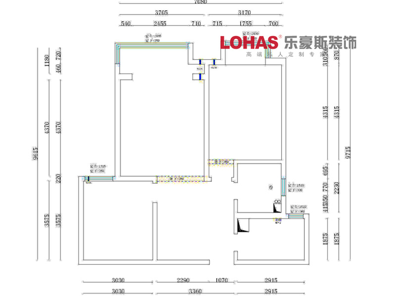 泰豐觀湖92平兩室兩廳現(xiàn)代簡約裝修效果圖