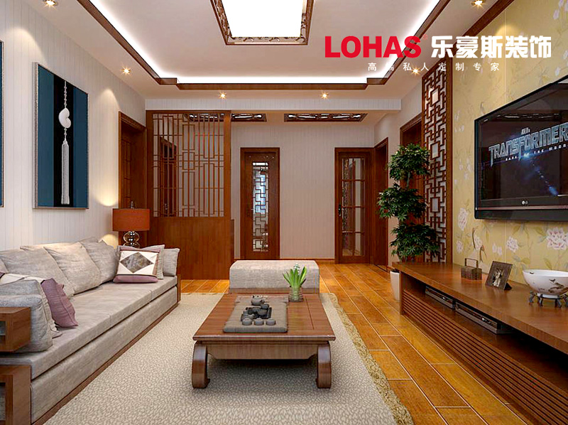 電業(yè)宿舍92平兩室兩廳簡中風格裝修效果圖