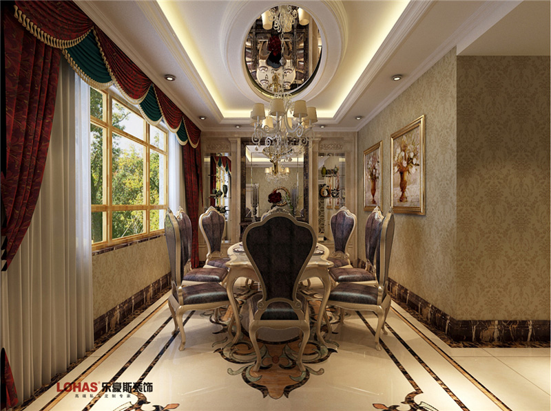 原河名墅400平別墅裝修案例效果圖