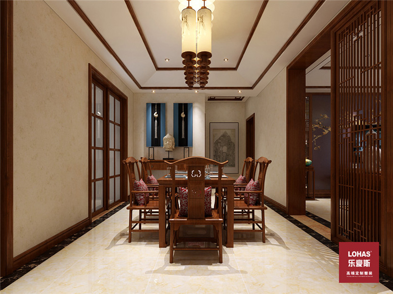 南村古鎮(zhèn)540平別墅中式裝修