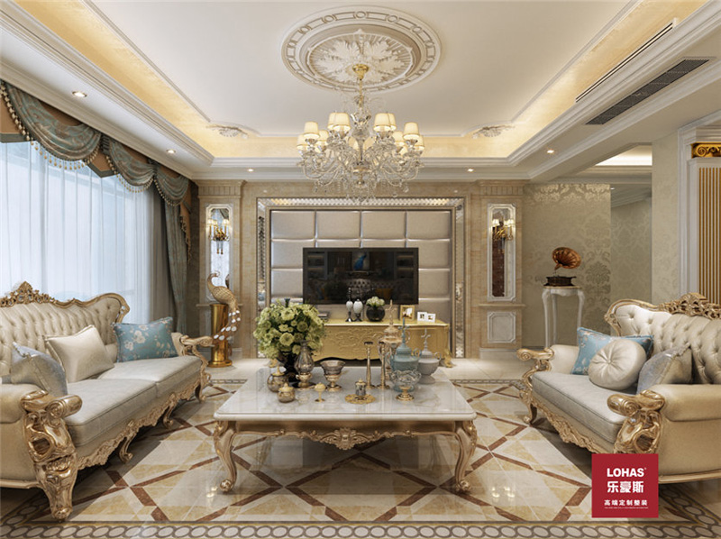 啟銳園118平米兩室兩廳歐式風(fēng)格