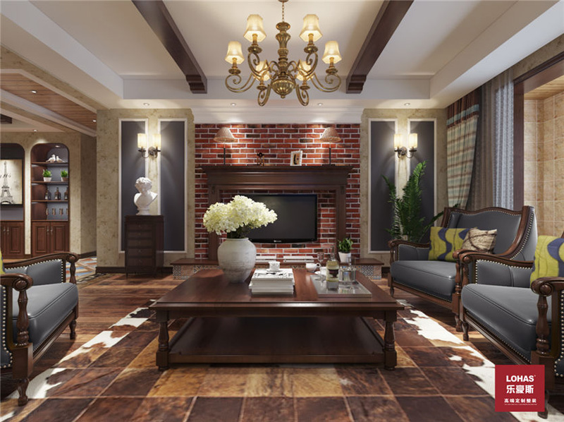 鹿錦苑美式裝修效果圖