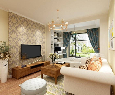 天海譽天下88平米兩室一廳美式風格