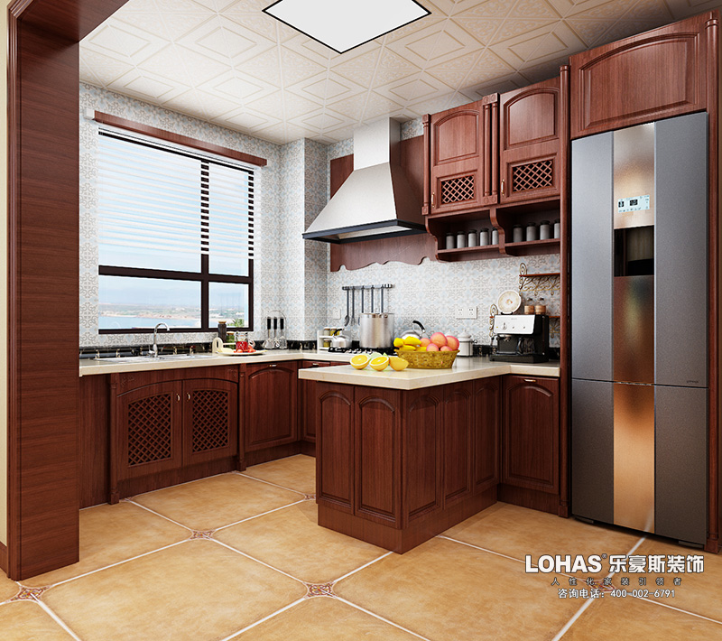 納里印象三室兩廳美式裝修效果圖