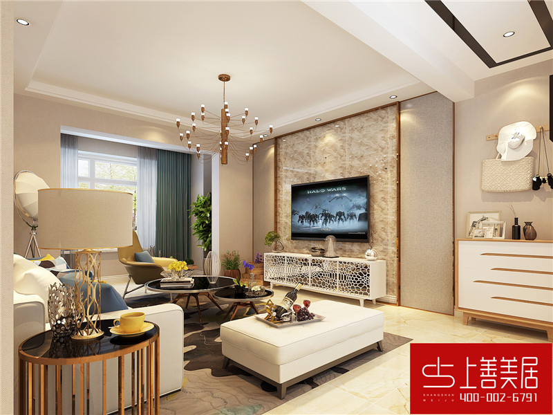 邢臺(tái)金都華府100平三室一廳現(xiàn)代簡約風(fēng)格裝修效果圖