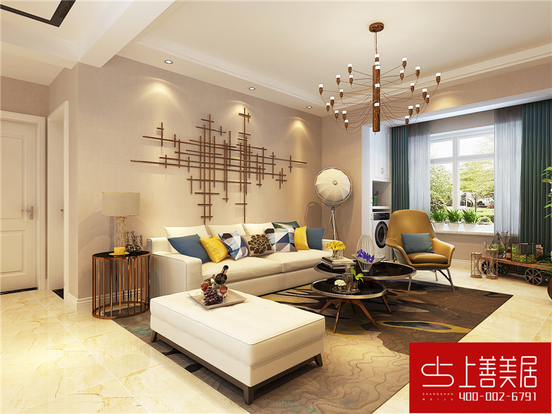 邢臺(tái)金都華府100平三室一廳現(xiàn)代簡約風(fēng)格裝修效果圖