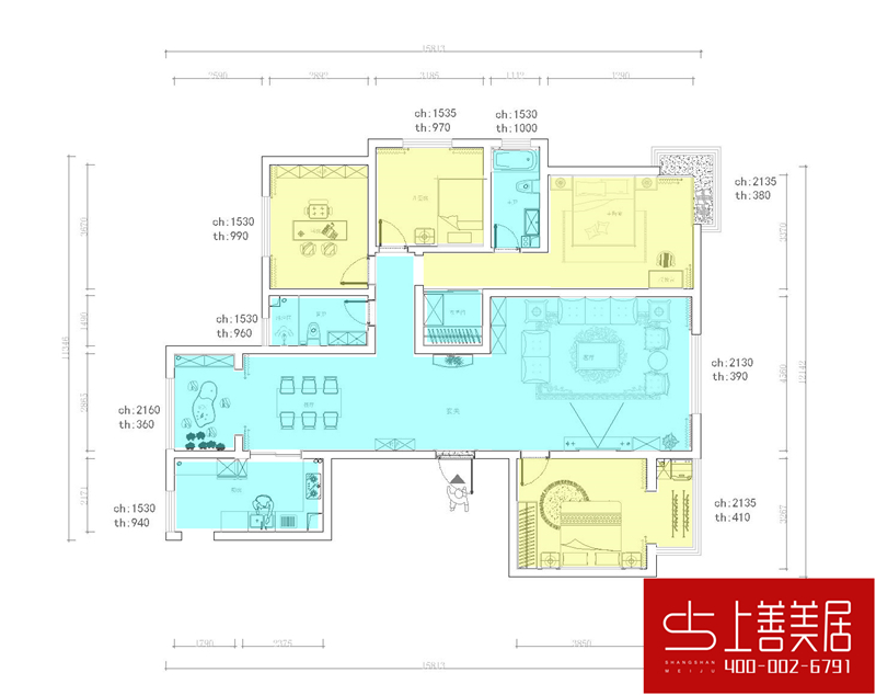 綠朗時(shí)光170平四室兩廳簡歐風(fēng)格裝修效果圖 綠朗時(shí)光170平四室兩廳簡歐風(fēng)格裝修效果圖
