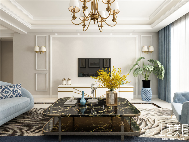 上東一號(hào)125平三室兩廳歐式裝修效果圖