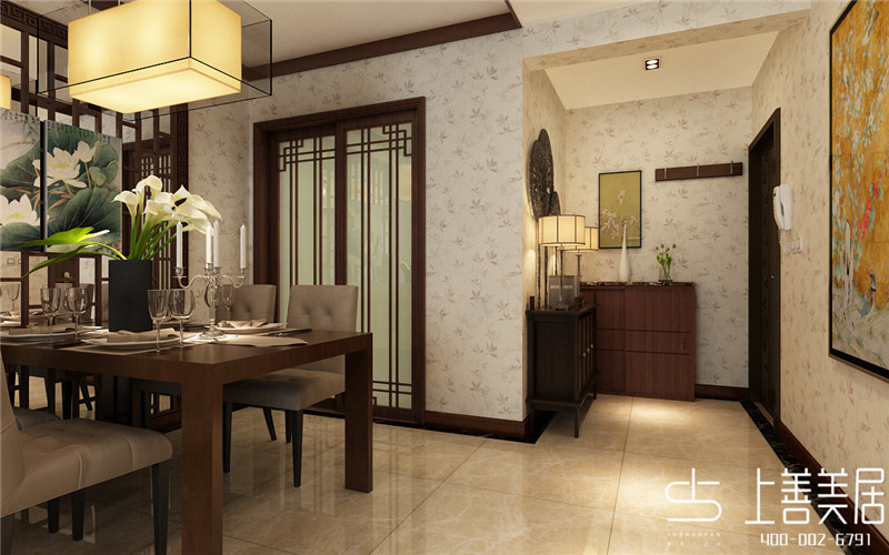 時(shí)光園99平兩室兩廳現(xiàn)代中式風(fēng)格裝修效果圖