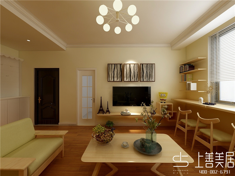 傲湖鉑岸90平兩室一廳現(xiàn)代簡約風(fēng)格裝修效果圖