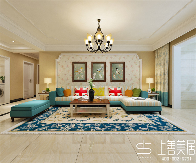 城南春天139平三室兩廳簡(jiǎn)約美式風(fēng)格裝修效果圖