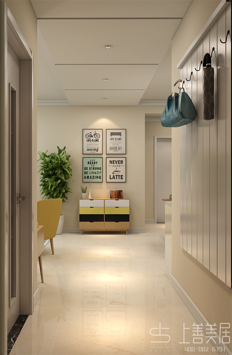 衡水悅湖之珠138平三美式輕奢裝修效果圖