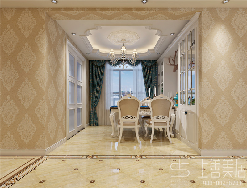 龍溪城138平三室兩廳歐式風(fēng)格裝修效果圖