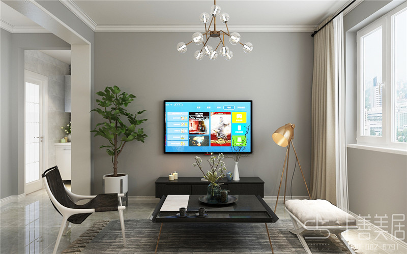 鐵路宿舍60平現(xiàn)代簡約風格裝修效果圖