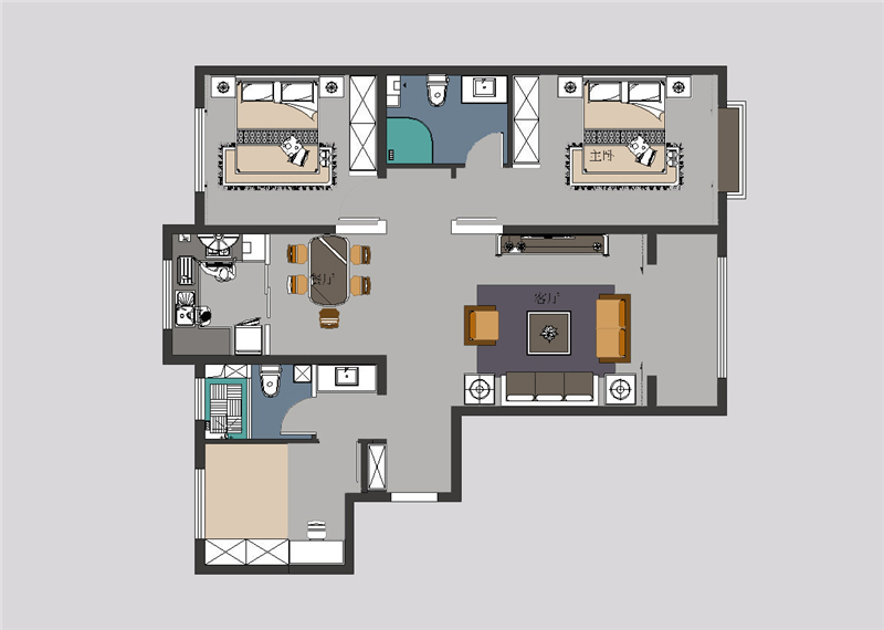 榮盛城123平簡歐