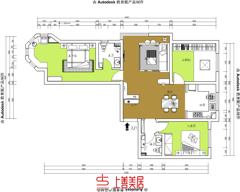 天河悅城/118㎡/現(xiàn)代輕奢