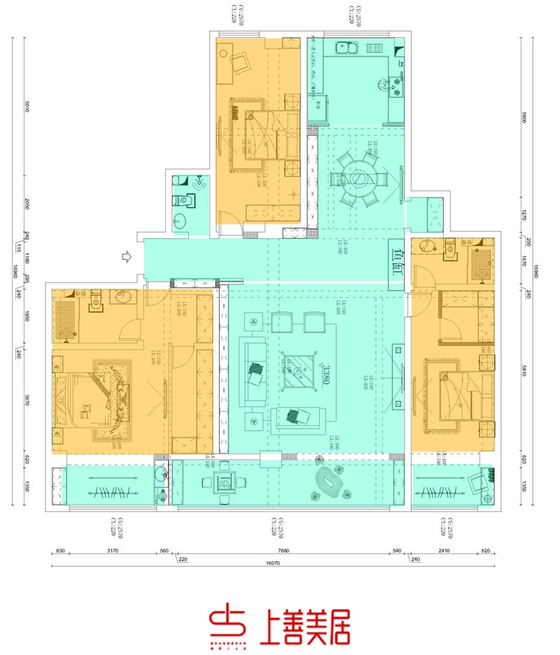 奧體圖紙動(dòng)靜區(qū)