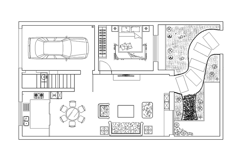 新樂民政花園別墅200平新中式
