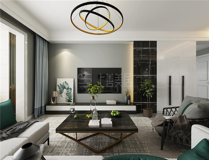 保利拉菲90平現(xiàn)代輕奢