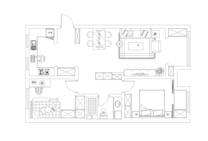 保利拉菲90平現(xiàn)代輕奢