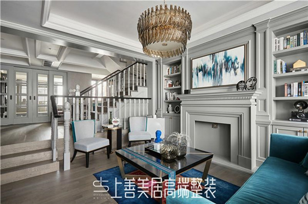 正定自建別墅326平美式裝修效果圖