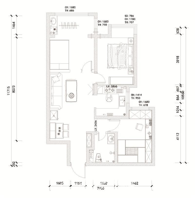 東南智匯城 95平現代裝修效果圖 東南智匯城 95平現代裝修效果圖