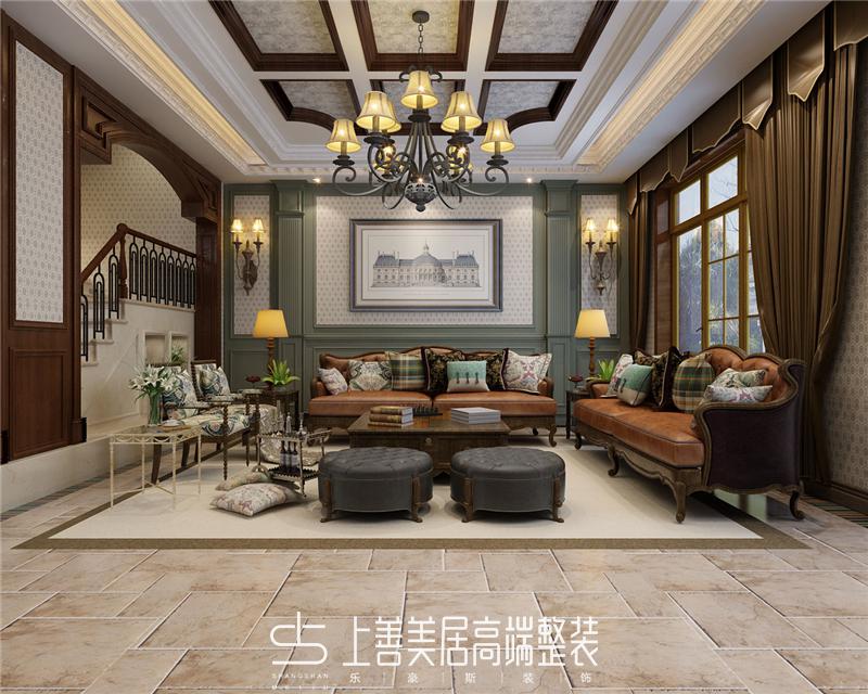 原河名墅600平米美式裝修效果圖