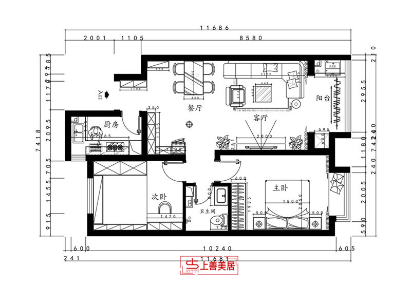 廣安云棠/現代簡約/90㎡