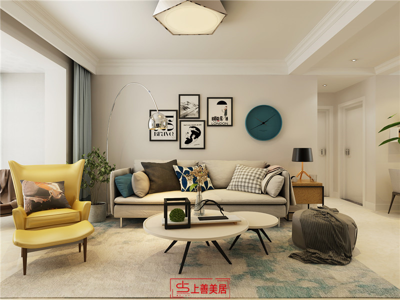 榮盛城130平現(xiàn)代風格裝修效果圖