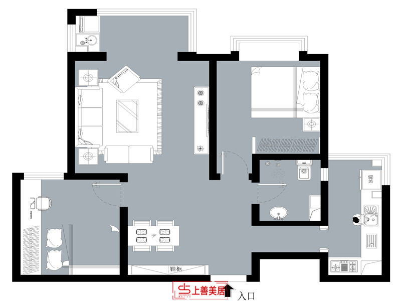維多利亞/90㎡/現(xiàn)代風(fēng)