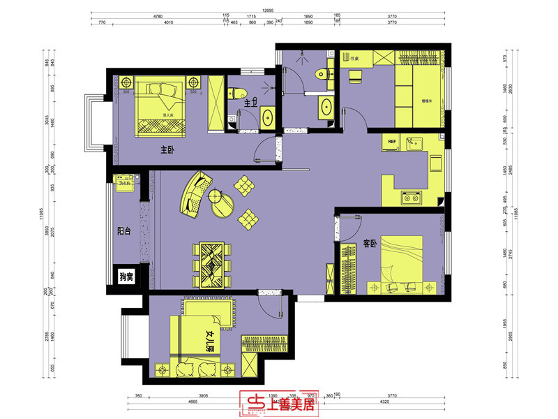 悅庭雅苑/現(xiàn)代風格/130㎡